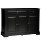 Sideboard Buffet Cabinet with 2 Drawers - Black