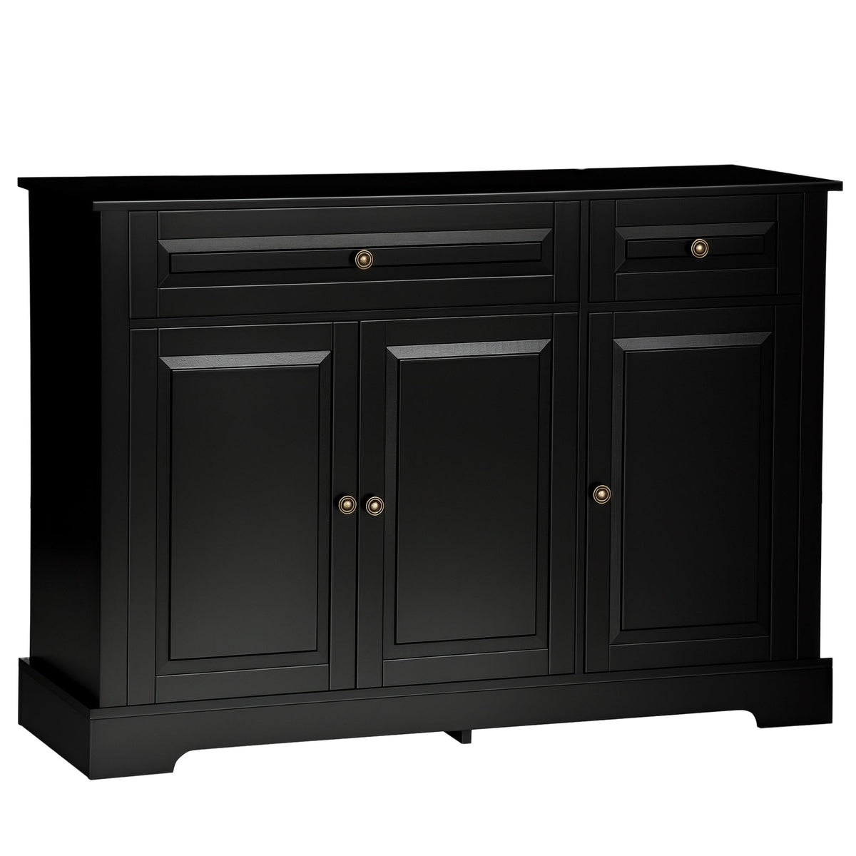 Sideboard Buffet Cabinet with 2 Drawers - Black