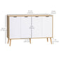 Sideboard Buffet with Adjustable Shelves and 4 Doors - Natural