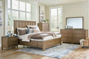 7 Pc. Bed, Dresser, Mirror, Chest