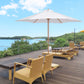 ⌀9' x 8' H Patio Umbrella, Market Umbrella with Hardwood Frame and Wind Vent, Outdoor Beach Parasol, White