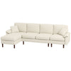 L-Shaped Sectional Sofa with Reversible Chaise - Cream White