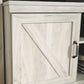 Bellaby - Entertainment Center - TV Stand With Faux Firebrick Fireplace Insert - Whitewash