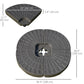 4-Piece Cantilever Offset Patio Umbrella Circular Base Stand w/Carry Handles, Water & Sand Filled