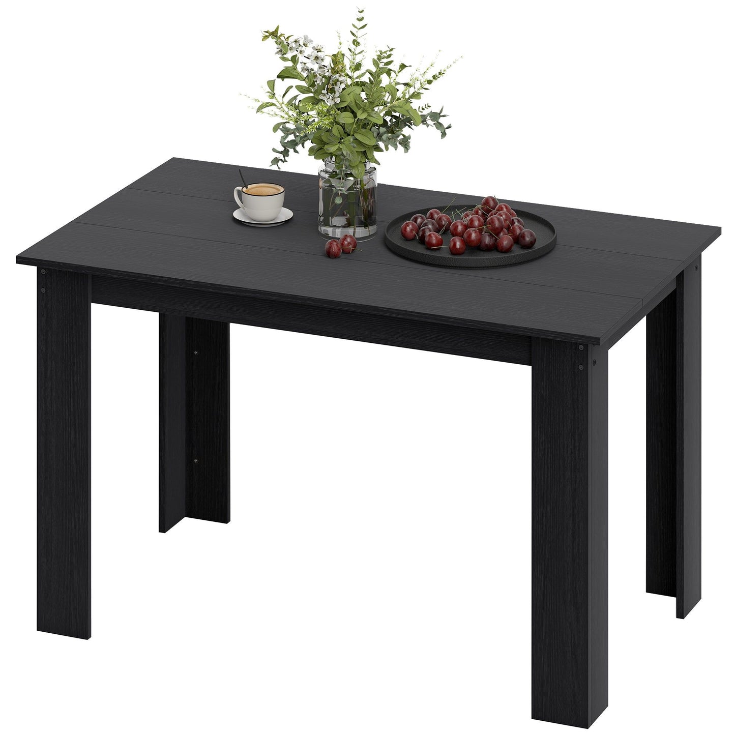 47" Dining Table Seats 4-6 - Black