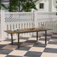 63"-94.5" Extendable Patio Dining Table for 6-8 Person, Outdoor Dining Table with Aluminium Edging, Steel Frame, Grey