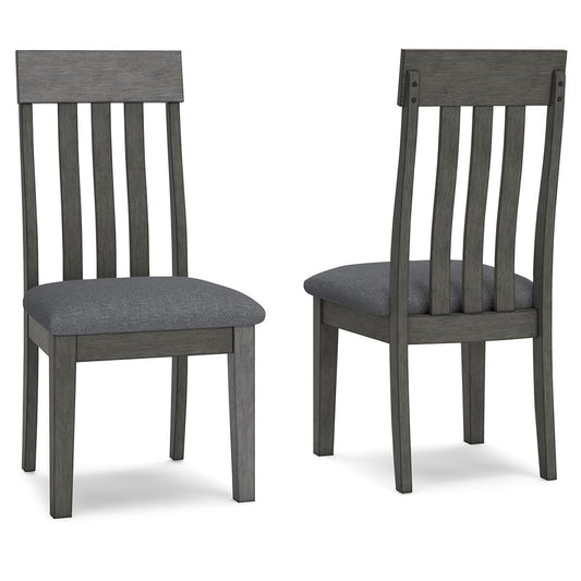 Hallanden - Dining UPH Side Chair (Set of 2) - Black / Gray