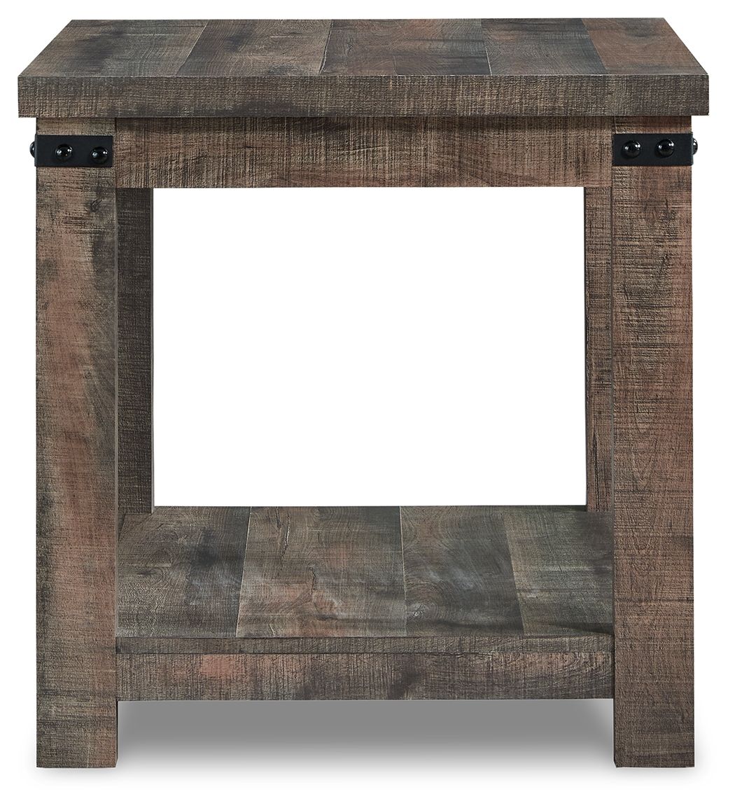 Hollum - Rustic Brown - Square End Table