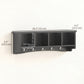 Coat Rack Wall Mount with Shelf, 28" Wall Coat Rack with 5 Hooks and 4 Compartments for Living Room, Entryway, Black