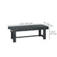 Outdoor Garden Bench, Backless Patio Fir Wood Stool, Armless Loveseat, 43.25" x 15" x 13.75", Grey