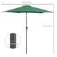 8.5FT Patio Umbrella, Round Garden Parasol with 6 Ribs, Market Sunshade Tilt Canopy w/ Crank Handle for Outdoor, Green