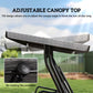 3-Person Patio Swing Chair with Canopy 3 Seater Porch Swing for Garden, Backyard, Poolside, Light Grey