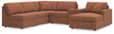 6 Pc. Sectional With Raf Corner Chaise And Storage Console