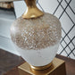 Tavisburg - Brown / White / Gold - Glass Table Lamp