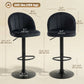 Swivel Counter Height Bar Stools Set of 2 with Footrest - Black