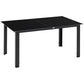 Aluminium Outdoor Dining Table for 6, 59" x 35" Rectangle Patio Table with Tempered Glass Tabletop, for Garden, Backyard, Lawn, Balcony, Black