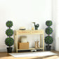3.5ft Set of 2 Artificial Plants, Lavender Flowers Ball Trees with Pot, for Home Indoor Outdoor Decor