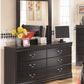 Huey Vineyard - Black - Dresser, Mirror