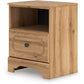 Aleaport - Warm Brown - One Drawer Night Stand - Forward Furniture