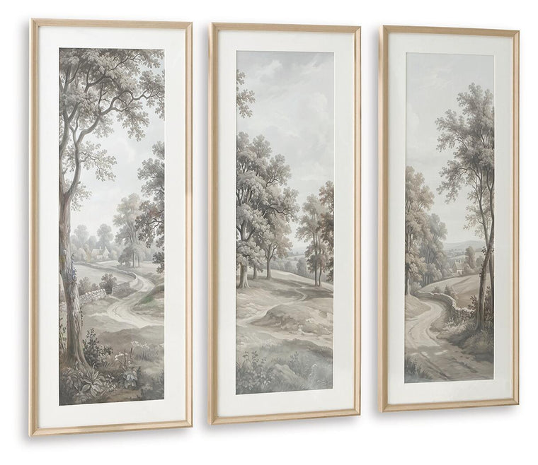 Dixonburg - Wall Art Set (Set of 3) - Taupe / Gray