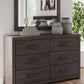 Prendonea - Charcoal - Dresser and Mirror