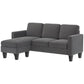 L-Shaped Sectional with Reversible Chaise - Dark Grey