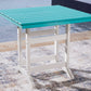 Eisely - Turquoise / White - Square Counter Tbl W/Umb Opt