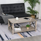 Industrial Coffee Table with Storage Shelf