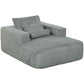 Single Sleeper Chair Sofa Bed with Pillow - Grey