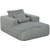 Single Sleeper Chair Sofa Bed with Pillow - Grey
