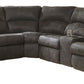 Tambo - Right Arm Facing Loveseat With Console 2 Pc Sectional - Pewter