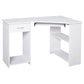 47" L-Shaped Computer Desk with Keyboard Tray - White