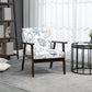 Modern Accent Chairs with Cushioned Seat, Upholstered Linen-Feel Armchair for Bedroom, Living Room, Multicolored