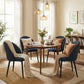 Upholstered Dining Chairs Set of 4 - Black