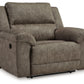 Laresview - Fossil - Zero Wall Wide Seat Recliner - Faux Leather