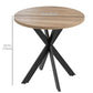 29" Round Dining Table with Steel Legs - Brown