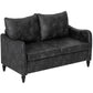 55" 2-Seater Loveseat Sofa with Wood Legs - Grey