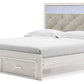 Altyra - White - King Upholstered Storage Bed