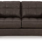 Luigi - Thunder - Loveseat - Leather Match