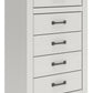 Savonport - Five Drawer Chest - White / Brown