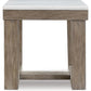 Loyaska - Brown/ivory - Square End Table