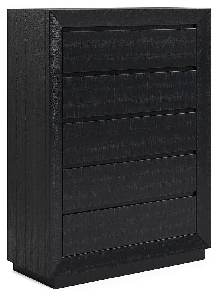 Londer - Five Drawer Chest - Black