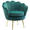 Velvet Accent Chair with Gold Legs
