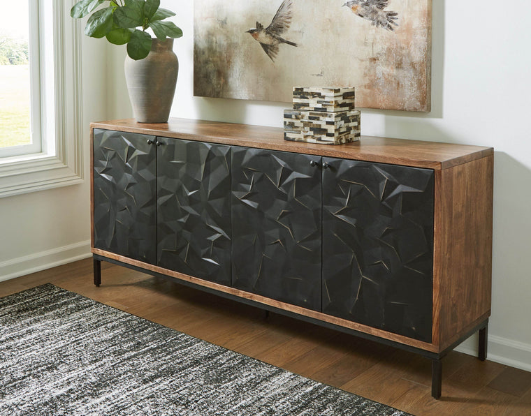 Dorannby - Black / Brown - Accent Cabinet - Forward Furniture