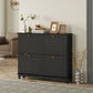 Modern Shoe Storage Cabinet, Narrow Shoe Cabinet with 4 Flip Drawers, Adjustable Shelves, 5 Legs for Entryway, Black