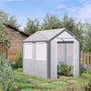 8' x 6' x 7.5' Heavy-duty Walk-in Greenhouse Outdoor Vegetable Plants Growing Warm House Seed Plant Growth Tent Polytunnel Shelter White