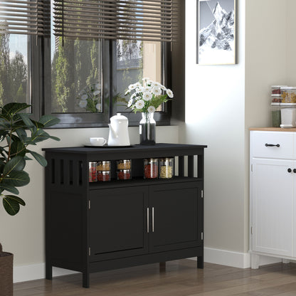 Kitchen Sideboard Buffet with Open Shelf