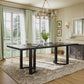 Modern Dining Table with Rectangular Surface and U-Shaped Trestle Base, Family Table Seats Up to 8 People, 95" L x 39" W x 30" H, Black