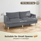 74" 3-Seater Corduroy Sofa with Spring Cushions - Dark Grey