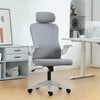 Ergonomic Office Chair, Swivel Desk Chair with Adjustable Lumbar Support, Headrest and Height, Flip-up Armrests, Grey